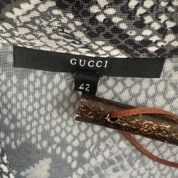 TOM FORD Era Authentic Gucci Python Print Men’s Shirt, Size Large - Picture 2 of 14